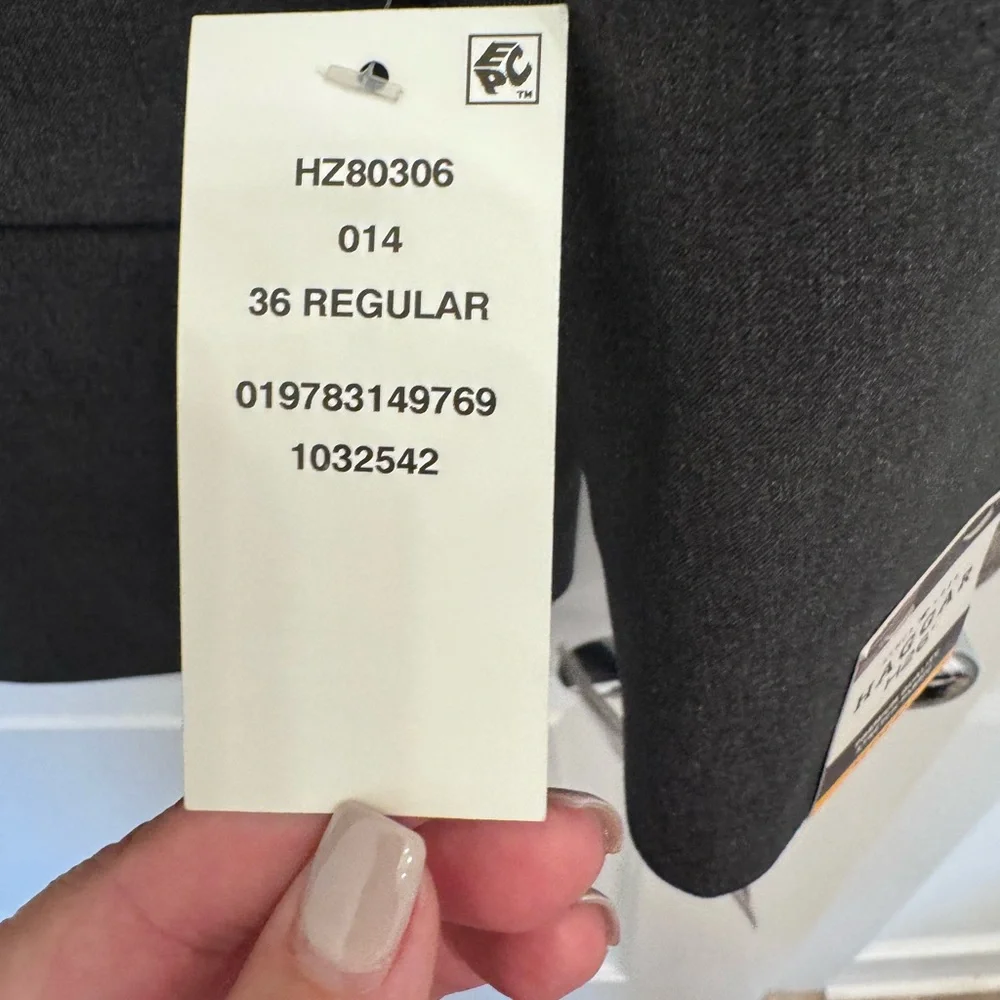 Haggar Dark Charcoal Gray Two-Button Suit Jacket